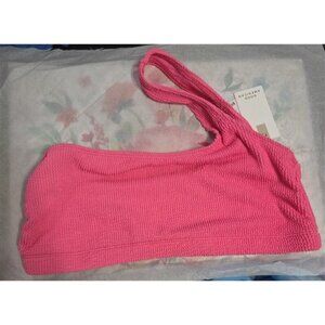 NWT Good American 2xl/ 3XL 5/6 ALWAYS FITS 1 Shoulder BIKINI TOP Pink 125451